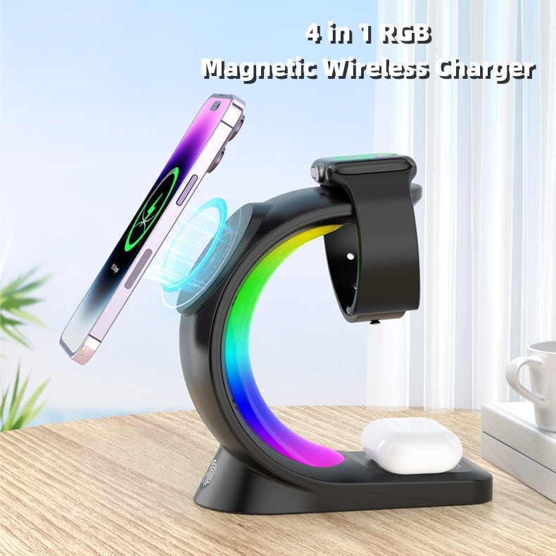 Magnetic 4 In 1 Wireless Charging Dock – Moodys Extraordinary – Gifts & Collectibles