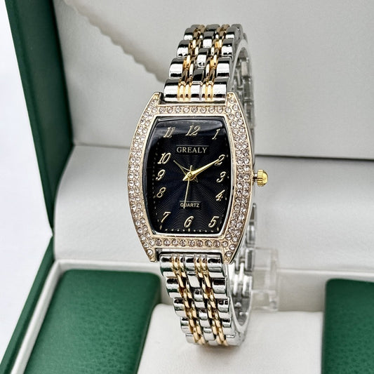 Diamond-Encrusted Quartz Watch