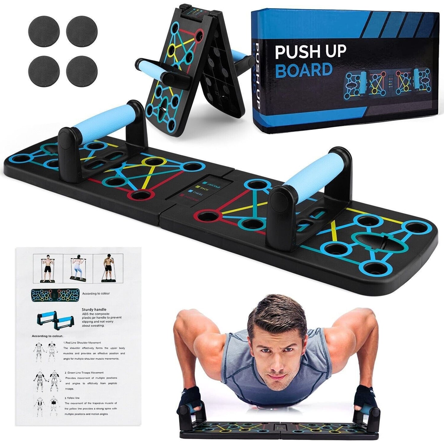Multi-Functional Foldable Push-Up Board